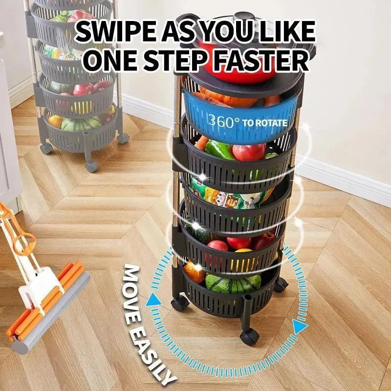 Stylish Black Fruit Basket – Modern Kitchen Organizer for Fresh Produce