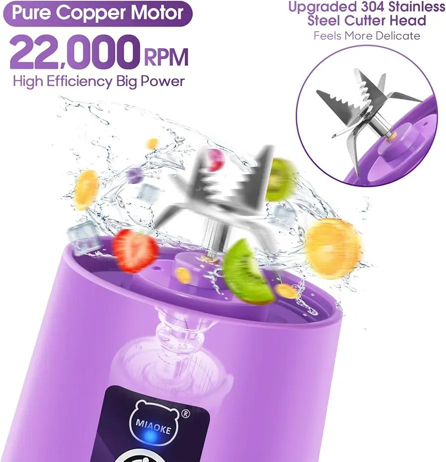 Electric Juicer Blender – Portable Smoothie & Juice Maker for Home Use